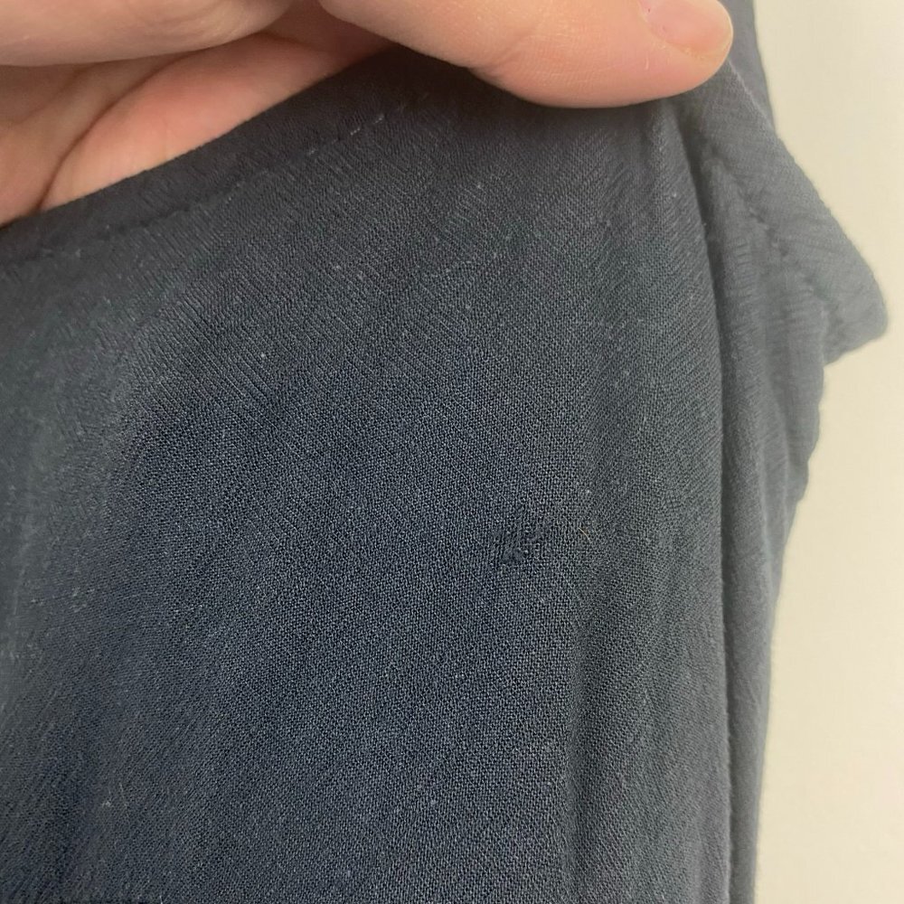 TOPSHOP Blue‎ Gray Grey Keyhole Knotted Midi Dress Linen Blend US 4 - Picture 12 of 12